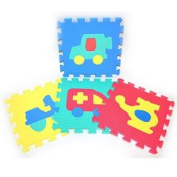 Měkké puzzle bloky DOPRAVNÍ PROSTŘEDKY 32 cm