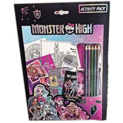 Monster High omalovánky s pastelkami metalických barev + nálepky