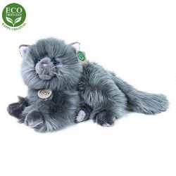 Plyšová kočka perská šedá ležící 30 cm  ****
