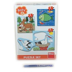 Puzzle baby 3-5  - Kde žijí zvířátka ****