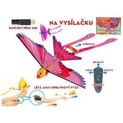 Pták - R/C Go Go Bird 18cm na baterie létající s USB 2