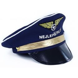 čepice pilot s nápisem - dětská