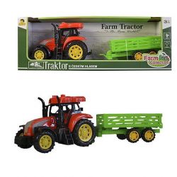 Traktor s přívěsem světlo zvuk 33 cm