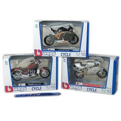 Burago motorka 1:18 - 18 druhů ******