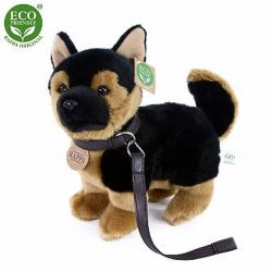 Plyšový pes německý ovčák vodítko 23 cm  *****