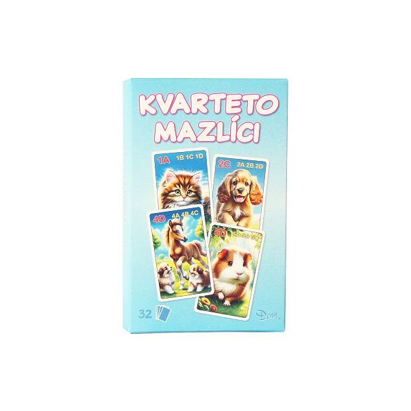 Karty Kvarteto mazlíci 32ks v krabičce Karty Kvarteto mazlíci 32ks v krabičce