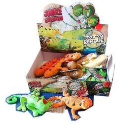 Jungle Expedition ještěrka strečová 14cm měnící barvu 3druhy