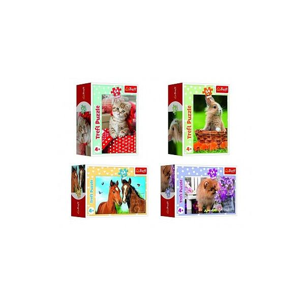 Minipuzzle 54 dílku Zvířátka - mláďata 4 druhy ***** Minipuzzle 54 dílku Zvířátka - mláďata 4 druhy *****