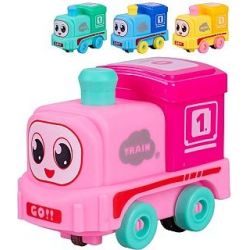 Vláček 9cm na baterie na setrvačník se světlem 4barvy