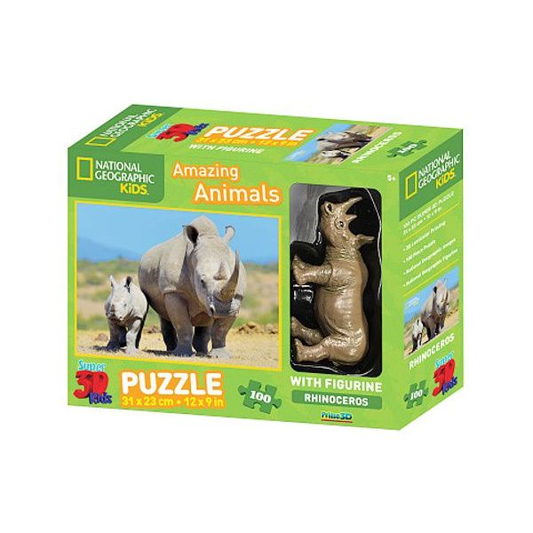 Puzzle Nosorožec 100 dílků **** Puzzle Nosorožec 100 dílků ****