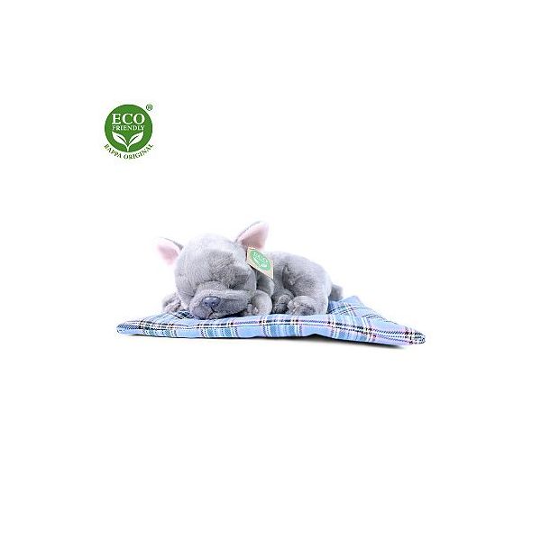 Pes buldoček na polštáři 23 cm - Plyšový ***** Pes buldoček na polštáři 23 cm - Plyšový *****