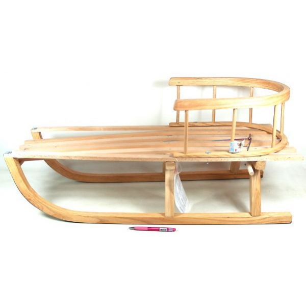 Saně celodřevěné s opěrkou 86x28x45 cm Saně celodřevěné s opěrkou 86x28x45 cm
