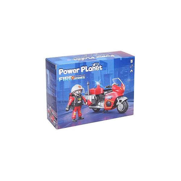 Figurka hasič na motorce stavebnice 11cm Figurka hasič na motorce stavebnice 11cm