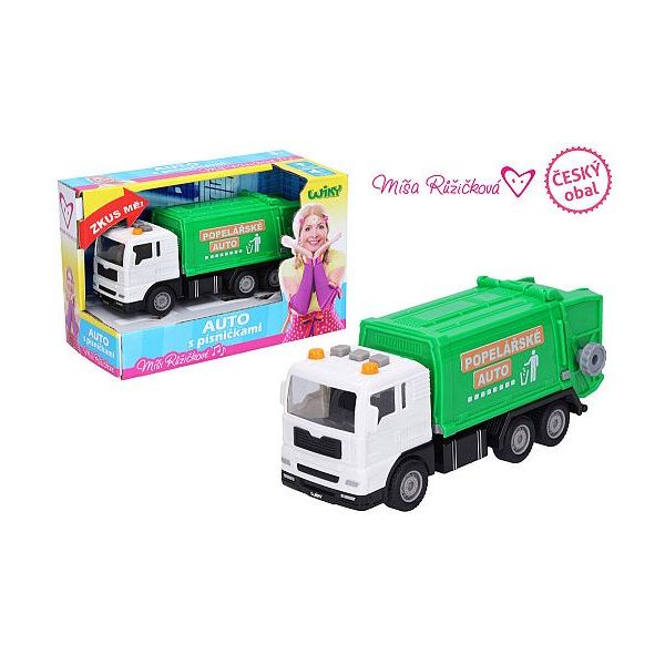 Auto popelářské s efekty 17 cm - Míša Růžičková - mluví česky Auto popelářské s efekty 17 cm - Míša Růžičková - mluví česky