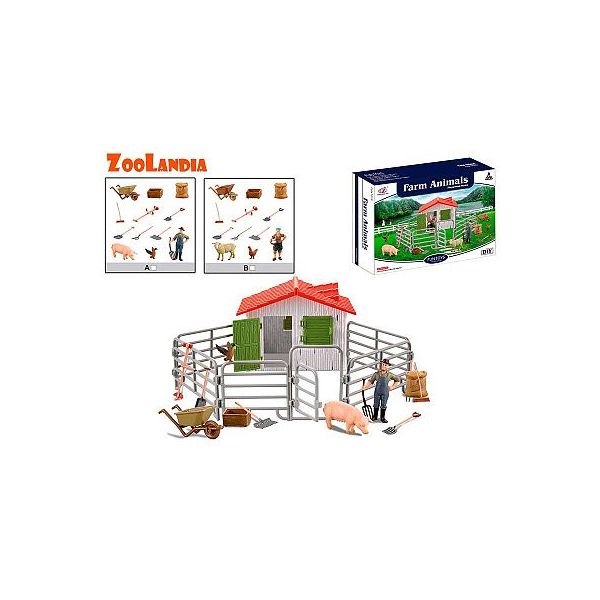 Zoolandia zvířátka farma s doplňky 2druhy v krabičce Zoolandia zvířátka farma s doplňky 2druhy v krabičce