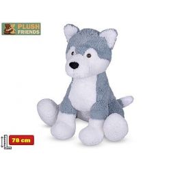 Plush Friends pes husky plyšový 78cm sedící 0m+
