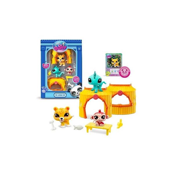 Littlest Pet Shop 3 figurky Džungle **** Littlest Pet Shop 3 figurky Džungle ****