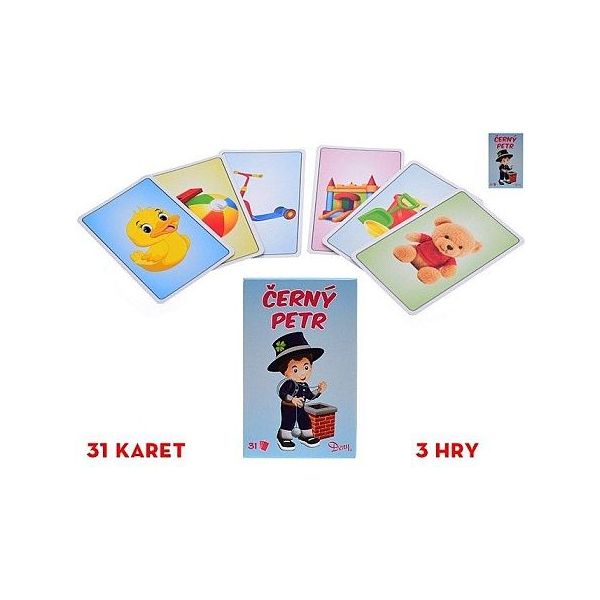 Karty Černý Petr 31ks v krabičce Karty Černý Petr 31ks v krabičce
