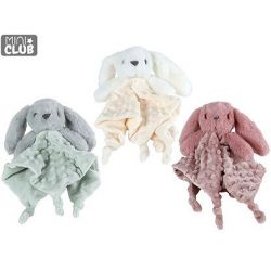 Mini Club zajíček usínáček plyšový s texturou 26cm 3barvy 0m+