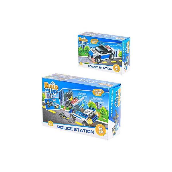 BuildMeUp stavebnice - Police station 44ks a 56ks 2druhy v krab. BuildMeUp stavebnice - Police station 44ks a 56ks 2druhy v krab.