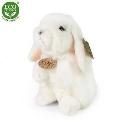 Králík bílý stojící 18 cm - Plyšový  *****