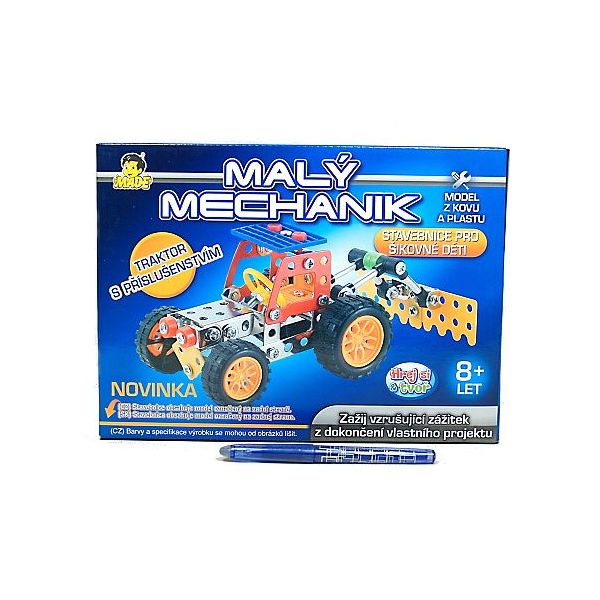 Malý mechanik - Traktor s nástrojem 4 druhy Malý mechanik - Traktor s nástrojem 4 druhy