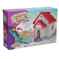 Kinetický písek sada na stavbu s cihliček Dům 750g