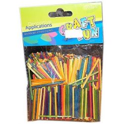 Dekorace - Dřevěné tyčinky barevné 1000ks CWF459   ***