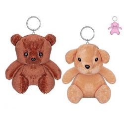 Medvídek plyšový/přívěsek na klíče 10cm 3barvy 0m+