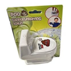 POO toaleta stříkající vodu 10cm na kartě
