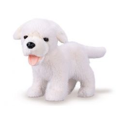 Labrador plyšový 23cm stojící bílý 0m+