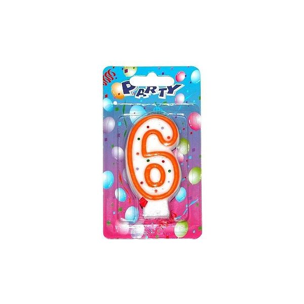 Párty svíčka číslo 6