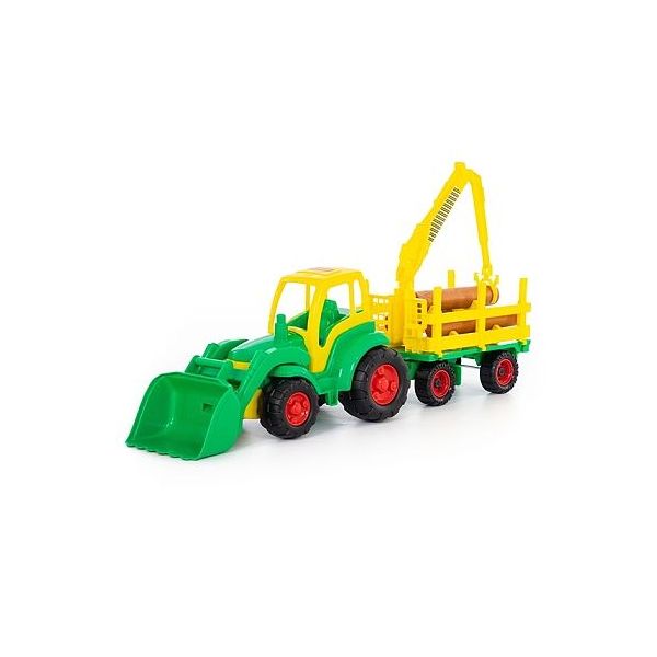 Traktor Šampion s lopatou a přívěsem lesnickým  /+3  ****