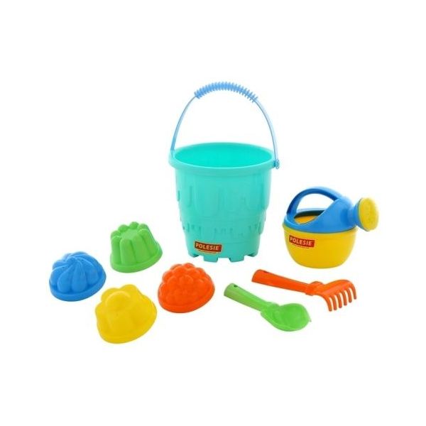 Sada na písek č. 521: Kbelíček velký tvar zámek: lopat /+1  ****