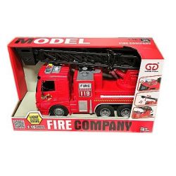 Auto hasičské stříkající s efekty 30 cm
