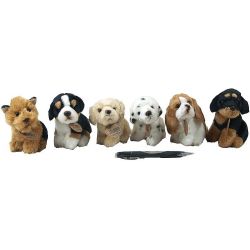 plyš pes 11 cm sedící 6 druhů   ****