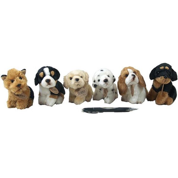 plyš pes 11 cm sedící 6 druhů   ****