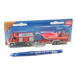 SIKU Blister - Požární auto Unimog  s člunem ****