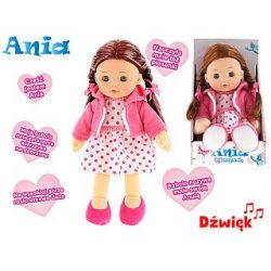 Panenka Ania 31cm mrkací měkké tělo na baterie polsky mluvící