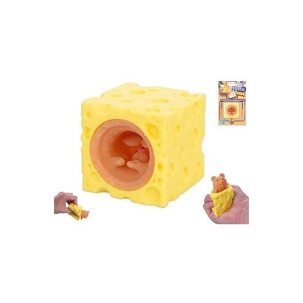 Sýr strečový 5x5x5cm s vyskakující myší