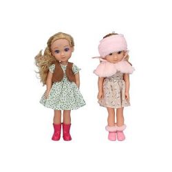 Panenka s kožíškem s efekty 35cm