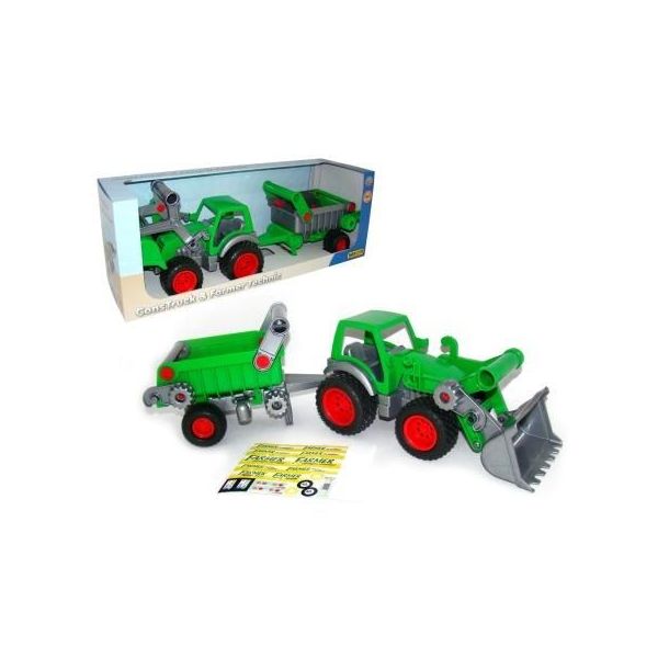 Traktor Farmář s lopatou a přívěsem 1 osa   / +1  ****