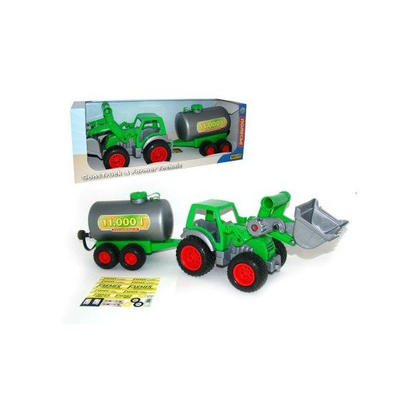 Traktor Farmář s lopatou a přívěsem cisterna  /+1  ****