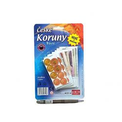 České koruny s mincemi - peníze do hry