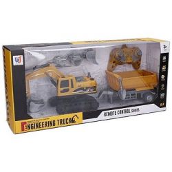 Bagr 4v1 s vlečkou RC na dálkové ovládání 45 cm