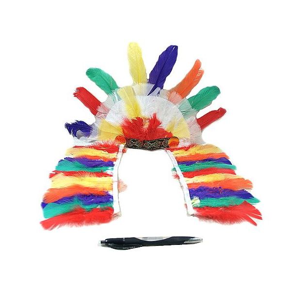 čelenka indiánská barevná