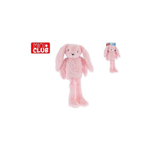Mini Club zajíček plyšový růžový 37cm dlouhé nohy 0m+