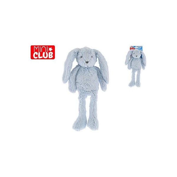 Club zajíček plyšový modrý 37cm dlouhé nohy 0m+