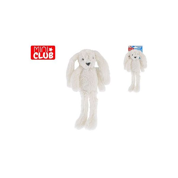Mini Club zajíček plyšový bílý 37cm dlouhé nohy 0m+
