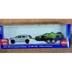 SIKU Super - Osobní automobil s přepravním přívěsem